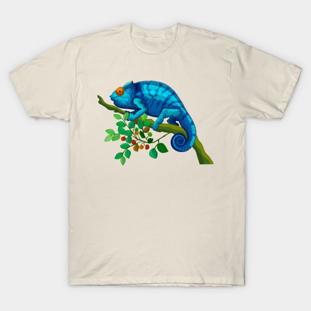 Funny Chameleon T-Shirt by Happy Art Designs